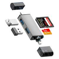 Lector de tarjetas de aleación de aluminio de alta velocidad USB3.0 tipo C externo OTG multifunción teléfonos Android ordenadores modelo privado al por mayor