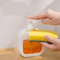Offre Spéciale 300ml 500ml forme carrée clair cosmétique récipient en plastique désinfectant pour les mains bouteille de lotion pour le corps avec bouchon de pompe