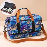 Sac de voyage unisexe Oxford 36-55L avec compartiments séparés pour articles secs et humides, compartiment à chaussures indépendant, respirant et imperméable, idéal pour le yoga et le fitness
