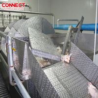 Refroidisseur d'eau automatique complet pour abattoir de volailles à vis spirale refroidisseur de canards poulets abattoirs système d'abattage