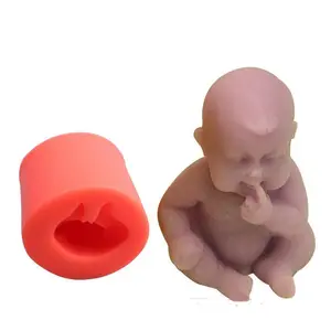 Moules 3D mignons en Silicone pour bébé nouveau-né 13710, pour Fondant, chocolat, bonbons, savon artisanal