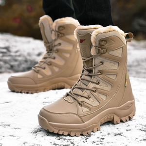 Botas de nieve cómodas y resistentes al desgaste de gran tamaño para hombres y mujeres, zapatos de senderismo de caña alta, zapatos cálidos de seguridad para caminar al aire libre - Product Image 1