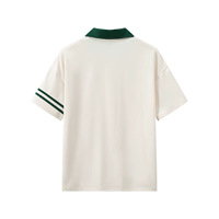 T-shirt tricoté à manches courtes style preppy avec motif lettres – L'indispensable de l'été 2026 pour les étudiants branchés