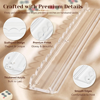 Supports de Mahjong personnalisés en acrylique transparent épaissi de 20 pouces avec poussoirs magnétiques, supports de tuiles pour Mahjong américain