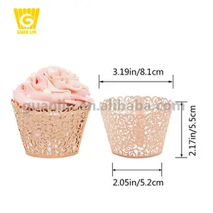 Designer Decorative Party Use Clear Small Custom Cupcake Liners Wrapper