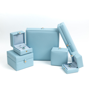 Zebo Custom Luxury PU <b>Leather</b> Jewelry Box Set Hot Stamping Logo Premium Packaging for Ring Pendant <b>Bracelet</b> Necklace Wholesale - Product Image 1