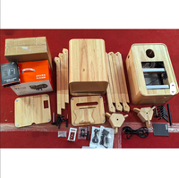 Photomaton en bois vintage, compatible avec les appareils photo reflex numériques et les tablettes, parfait pour les mariages et tous types d'événements