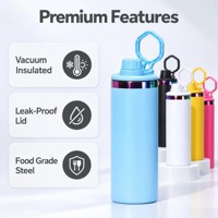 Großhandel 20oz Pulverbeschichtete Sport-Wasserflasche Regenbogen-Plattierter Edelstahl Vakuumflasche mit Deckel Blanko für Lasergravur