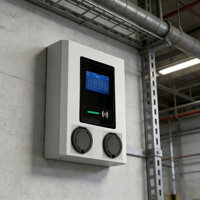 Neue Doppelsteckdosen EV-Ladestation mit Gun-Socket, kabellosem Typ-2-Interface, 22kW-43kW Ausgangsleistung, 380V Eingang, CE-zertifiziert