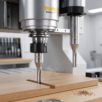 BoMeiJK TCT 3 Flute Straight Cutter Carbide Router Bit untuk MDF, Kayu Keras, Particleboard, Pengerjaan Kayu - OEM/ODM Dapat Disesuaikan