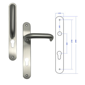 Ensemble de serrure à mortaise 5572, durable, antivol, en acier inoxydable, poignée à tirer, <span class=keywords><strong>entraxe</strong></span> de 55 mm, 5 clés, <span class=keywords><strong>porte</strong></span> en bois, passage/<span class=keywords><strong>entrée</strong></span>, kit complet - Product Image 3