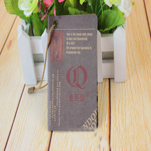 Étiquettes volantes en papier, étiquettes spéciales en papier pour accessoires de vêtements en <span class=keywords><strong>verre</strong></span> avec ficelle - Product Image 5