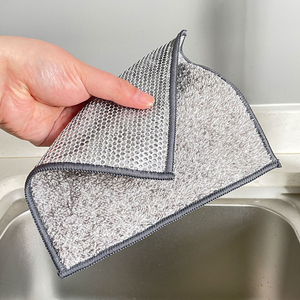 Esun Chiffons à Vaisselle en Nylon Double Couche Fibre <span class=keywords><strong>de</strong></span> Charbon <span class=keywords><strong>de</strong></span> <span class=keywords><strong>Bambou</strong></span> Polyvalent pour Usage Humide et Sec pour la Cuisine - Product Image 4