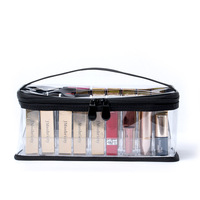 Pochette cosmétique en PVC personnalisée, transparente, pour le maquillage, à usage quotidien, pour vernis à ongles