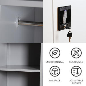 <span class=keywords><strong>Armoire</strong></span> à vêtements <span class=keywords><strong>2</strong></span> <span class=keywords><strong>portes</strong></span>, <span class=keywords><strong>armoire</strong></span> en acier d'<span class=keywords><strong>occasion</strong></span>, <span class=keywords><strong>armoire</strong></span> de rangement en métal pour vêtements - Product Image 3