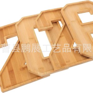 Pengzhan Bamboo Number <b>Tray</b> 27.8cm Decorative Serving Plate For Fruit Cake <b>Storage</b> - Product Image 5