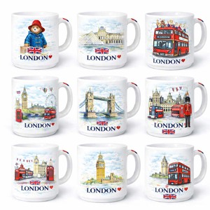 Mug à café en porcelaine London Tower Bridge 300 ml, souvenir de voyage, compatible lave-vaisselle et micro-ondes, pour boissons chaudes, avec poignée, coffret cadeau - Product Image 5