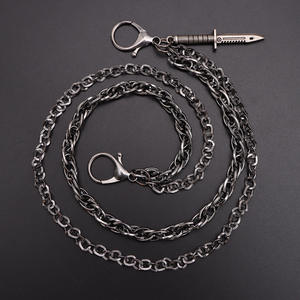 Cadena para Pantalones de Doble Capa de Aleación de Zinc con Forma de Espada, Estilo Punk, Cadena Casual para la Cintura para Hombre - Product Image 3