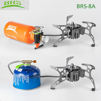 Réchaud de camping BRS-8A, multi-usage, pliable, à huile/gaz, fourneau de plein air, réchaud à gaz de pique-nique avec bouteille d'huile