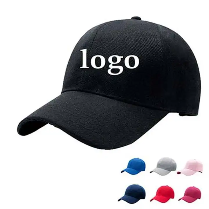 Yüksek kalite promosyon özel Logo kap nakış beyzbol şapkası 6-panel şapka baskı nakış ile erkekler için