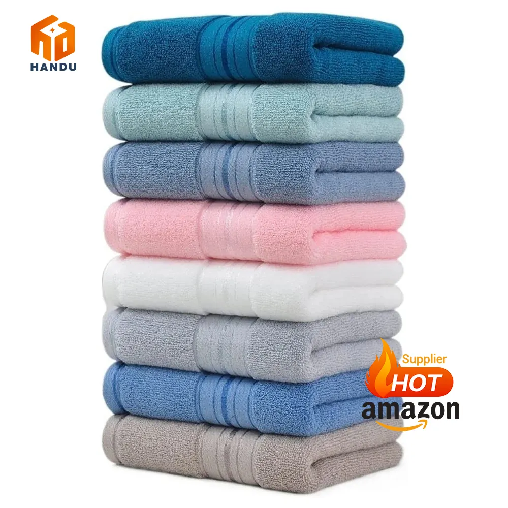 China Manufacturer Standard Textile Best Price Terry Towel 100% Cotton Dobby Bath Towel