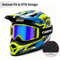 Masque de motocross à dégagement rapide avec vision large, système de déchirement laminé, anti-UV, pour moto tout-terrain