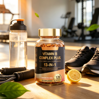 Capsules OEM 120 unités – Complexe de vitamines B 13-en-1 avec vitamines C, D3, K2 pour le soutien quotidien de la santé