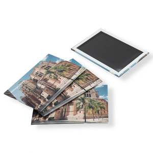 Aimants de réfrigérateur en tôle 2D personnalisés, souvenirs de voyage, cadeaux, en aluminium, pour la décoration intérieure - Vente chaude - Product Image 4