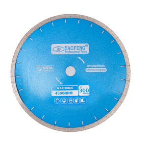 Yaofeng alat gergaji bundar 4 3/<span class=keywords><strong>8</strong></span> inci, pisau pemotong basah berlian kontinu 110mm untuk ubin marmer beton - Product Image 6