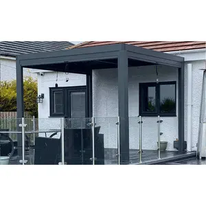 Yüksek kaliteli alüminyum çatı sistemi veranda Gazebo su geçirmez louvre pergola