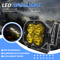Feux de brouillard LED tout-terrain de 5 pouces, feux de travail auxiliaires avec commande intégrée dans la voiture, oscillation vers le haut et vers le bas pour 4x4 UTV, camion tout-terrain