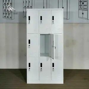 Металлический Школьный шкафчик с 9 дверями