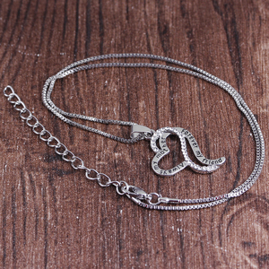 Collier ZRM Fashion « Toujours ma mère, toujours <span class=keywords><strong>mon</strong></span> amie » en alliage de zinc <span class=keywords><strong>avec</strong></span> strass et chaîne serpent, style punk – Cadeau idéal pour la fête des mères - Product Image 5