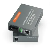 BYXGD-transceptor óptico FTTH HTB-1100S, convertidor de medios de fibra óptica SC, 100/1000M, modo único
