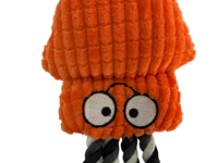 Jouets en peluche en forme de calmar avec cordes en coton pour chiens - Soulagement de l'anxiété et design mignon interactif pour une utilisation en intérieur/extérieur