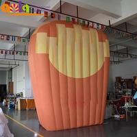 Ballon publicitaire géant en PVC gonflable, modèle de sandwichs, hamburgers, frites