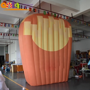Ballon publicitaire géant en PVC <span class=keywords><strong>gonflable</strong></span>, modèle de sandwichs, hamburgers, frites - Product Image 3