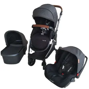 Sistema di viaggio 3-in-1 tubo di Alluminio a due mani pieghevole passeggino adatto per i nuovi nati del bambino