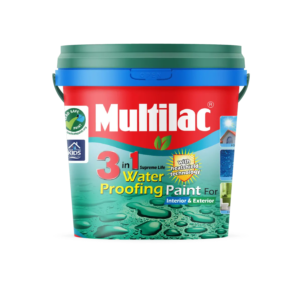 MULTILAC 3 IN 1 WATERPROOFING EMULSION Colours Paint Spraying Exterior Wall Paints Building Coating