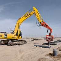 Marteau vibrant hydraulique monté sur excavatrice KN300 pour travaux de construction