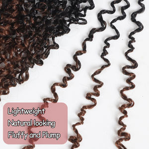 Pre looped Yanky Twist Crochet Hair Bohemian Spring Mini Twist Short Crochet Hair Boho Crochet Trenzas Estilos de cabello Yanky Twist - Product Image 5