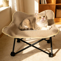 Hamac pliable pour chat, lit surélevé pour chiot, chaise longue avec structure métallique