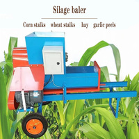 Presse à balles rectangulaire entièrement automatique avec moteur et boîte de vitesses, pour ensilage et ensilage de paille sèche ou humide, haute efficacité 40-50 balles/h