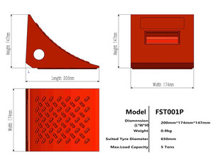 Cuña de rueda de PU de Venta caliente de Indonesia para vehículos - Product Image 4
