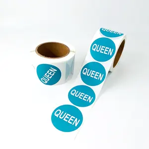 Gratis Ontwerp Fabrikanten Custom Private Merknaam Waterdichte Afdrukken Logo Adhesive Roll Etiketten Sticker Voor Verpakking