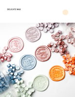 Cire pour sceau de bricolage personnalisée, 18 couleurs, rétro, sans noyau