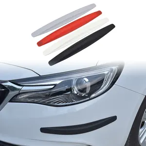 PUERXIN Car 2 Cái Phổ Cửa Cạnh Strips Sticker Chống Va Chạm Sợi Carbon Chống Scratch Auto Rear Bumper Corner Protector