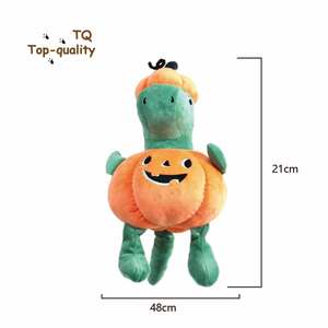 Özelleştirilmiş çevre dostu lüks karikatür gıcırtılı çiğnemek oyuncaklar köpekler hayvan baskı tasarım peluş malzeme orta boy cadılar bayramı temalı - Product Image 2