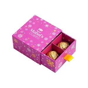 Boîte cadeau en papier personnalisée avec inserts, boîte d'emballage <span class=keywords><strong>pour</strong></span> biscuits et bonbons à 4 compartiments avec impression <span class=keywords><strong>de</strong></span> logo en couleur - Product Image 3