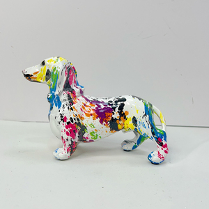 Decorazione domestica Dubai statua in resina artigianale in resina colorata <span class=keywords><strong>disegno</strong></span> cane statua per la vendita - Product Image 1